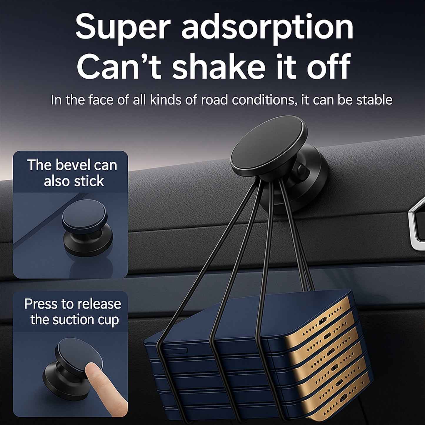 MagniGo™ — The Phone Mount That Actually Stays Put — And Charges Wirelessly